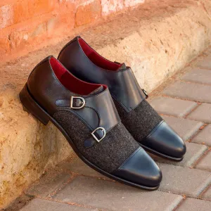 Double Monk-Box Calf, Flannel, Blue, Black, Grey-Wholesale