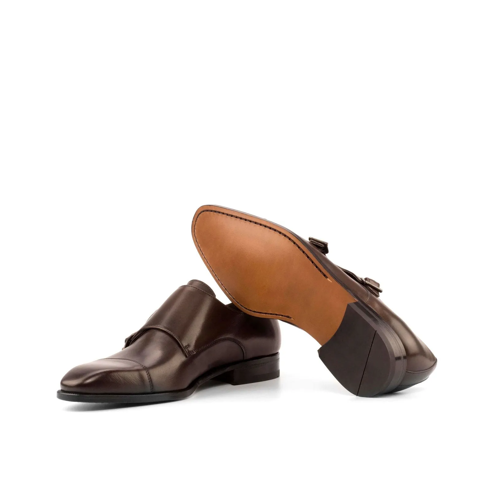 Double Monk-Painted Calf, Dark Brown