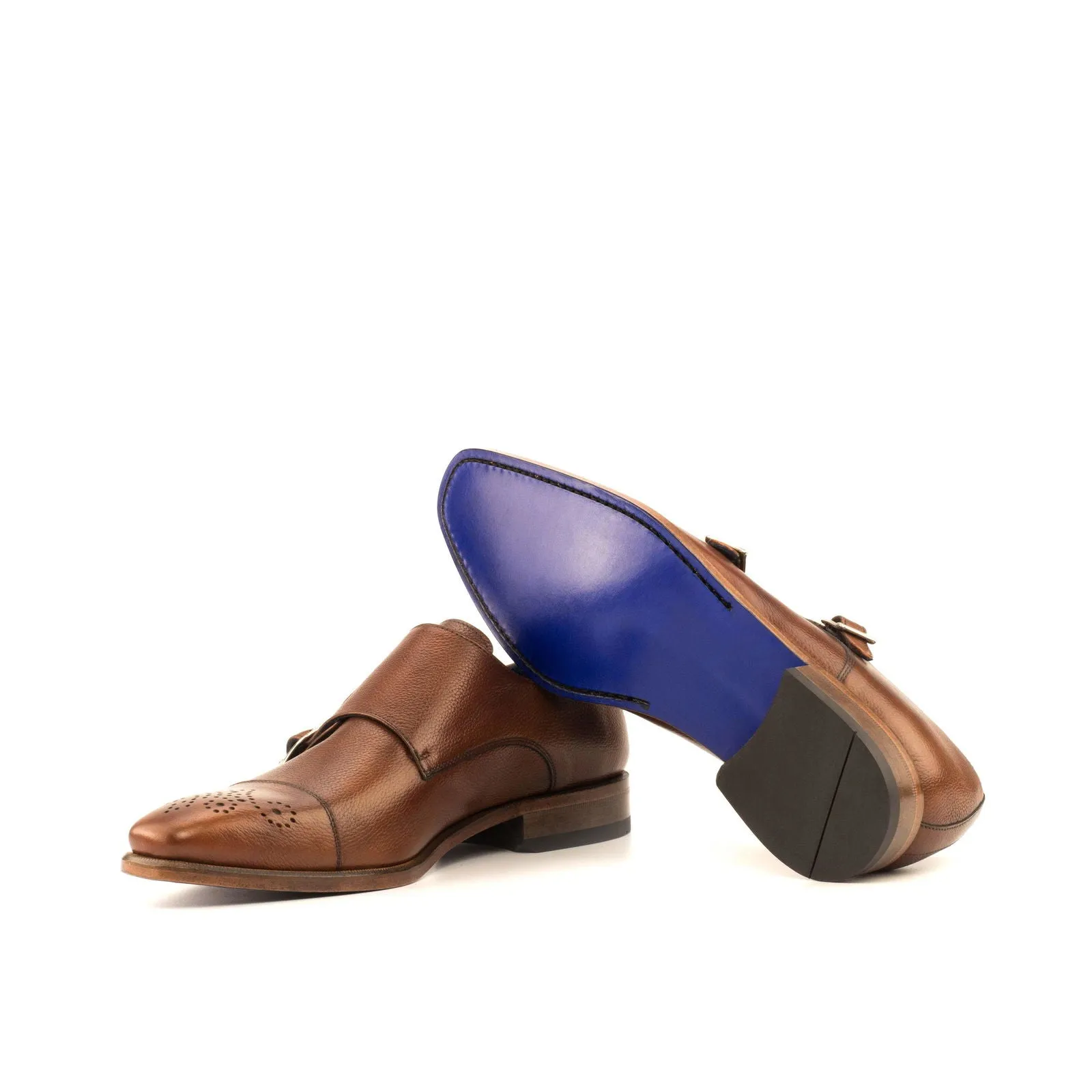 Double Monk-Painted Full Grain, Brown
