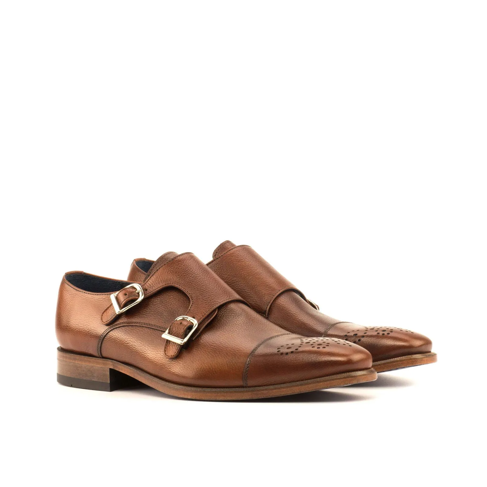 Double Monk-Painted Full Grain, Brown