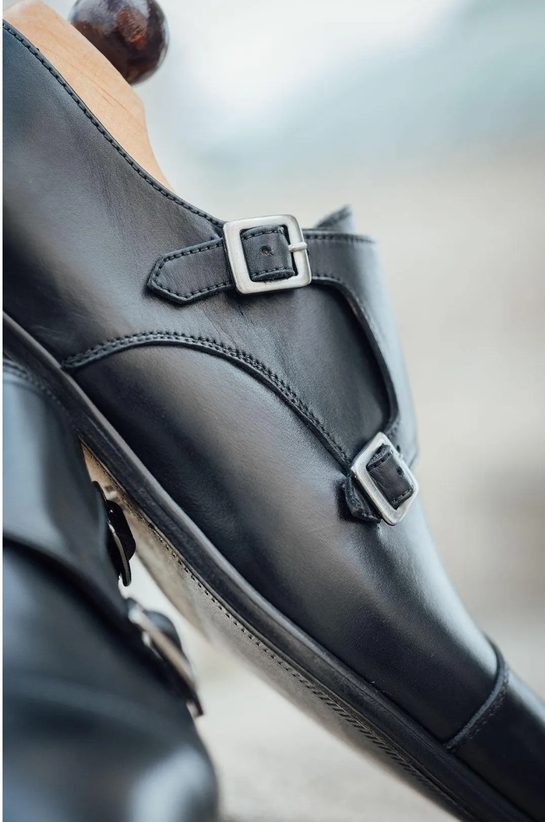 Double Monk Schwarz | Herrenschuhe
