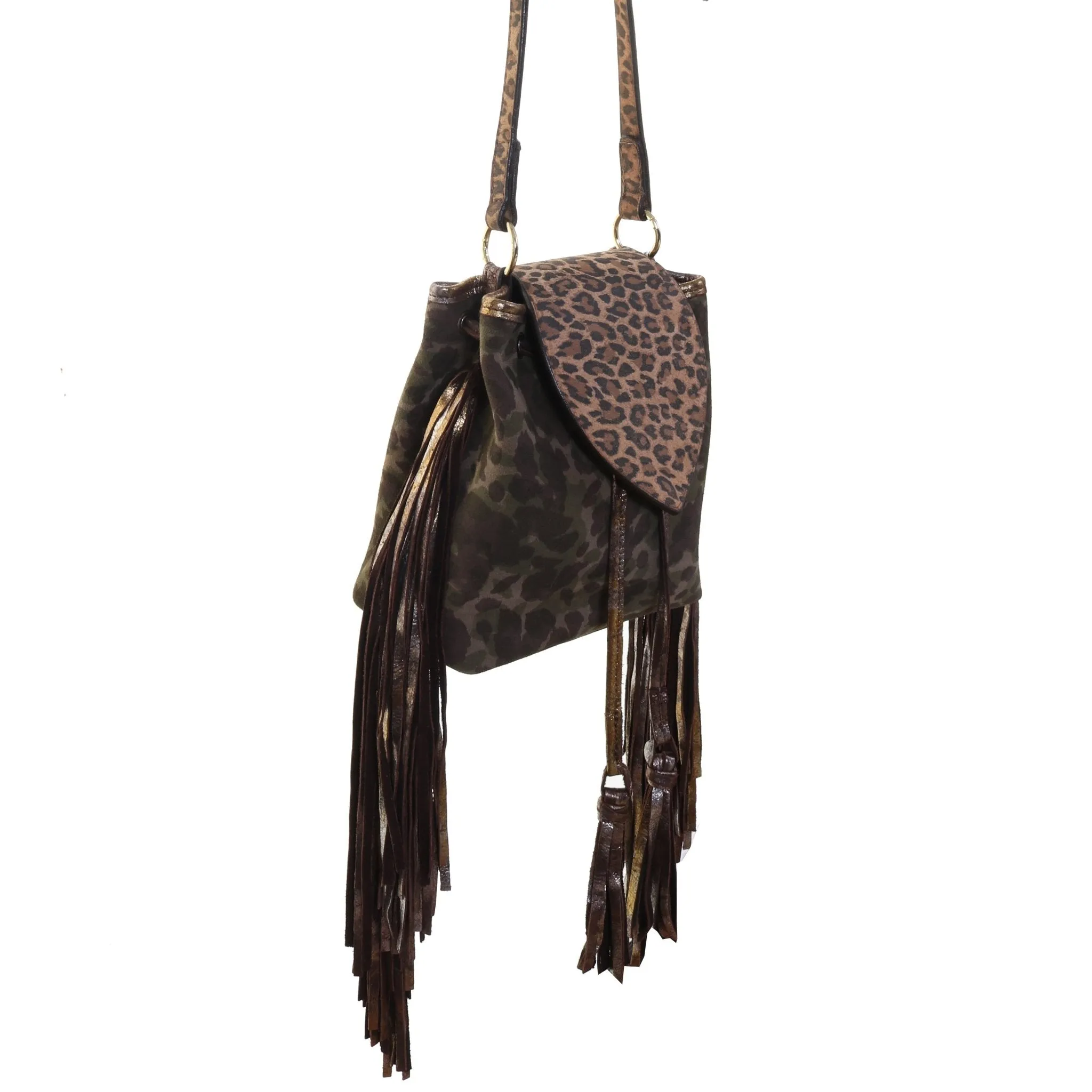 DP12 - Camo and Cheetah Drawstring Pouch Purse