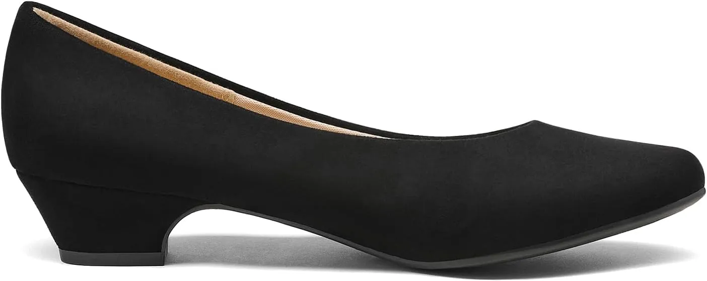 DREAM PAIRS Women's Mila Low Chunky Heel Pump Shoes
