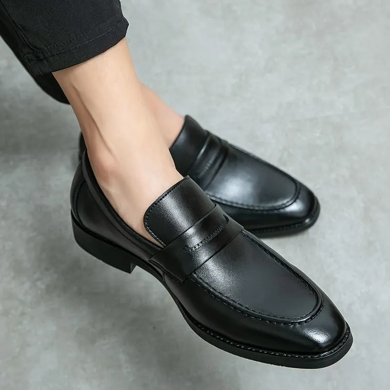Dress Oxford for Men Slip On Men Casual Shoes Breathable Leather Loafers Business Office Shoes for Men Driving Moccasins Comfortable Slip On Tassel Shoe