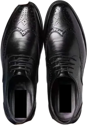 Dress Shoes for Men Handcrafted Men's Wingtip Oxford Shoes Genuine Calfskin Leather Brogue Dress Shoes for Classic Business Attire