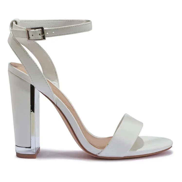 DUFF6  PROM BLOCK HEEL CLIP SANDAL
