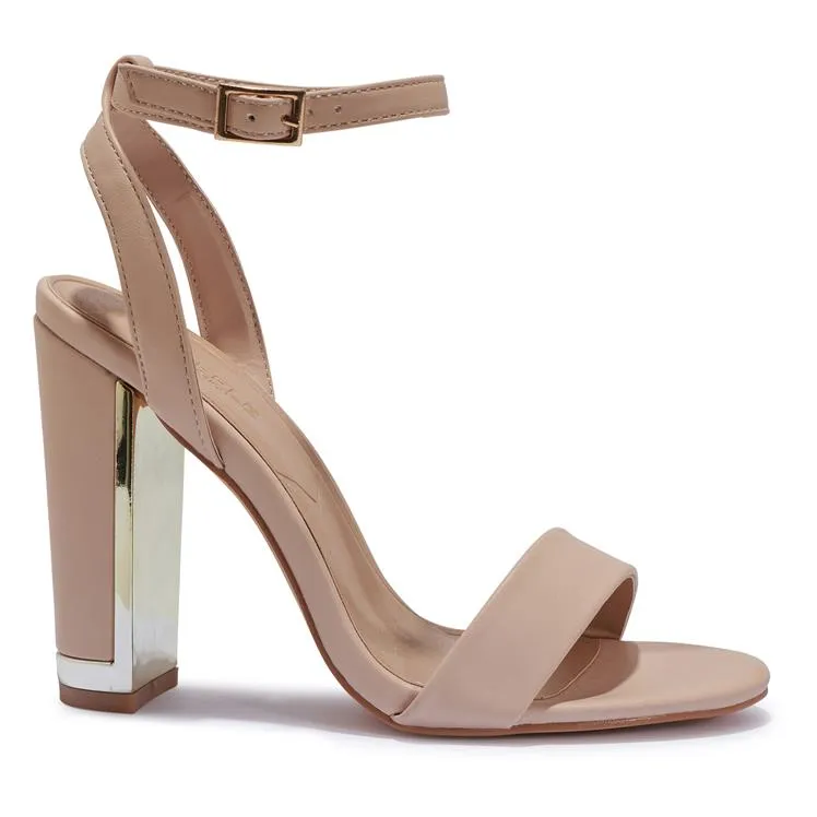 DUFF6  PROM BLOCK HEEL CLIP SANDAL