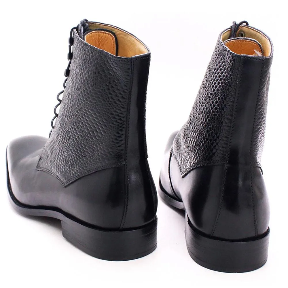 DW Men's High Quality Leather Pointed Toe Ankle Boots