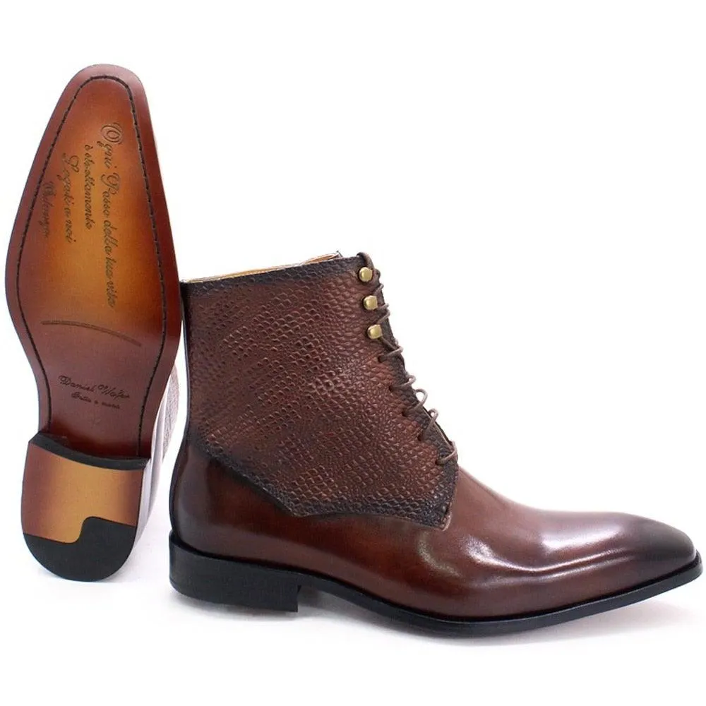DW Men's High Quality Leather Pointed Toe Ankle Boots