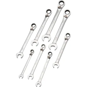DYNAMIC 8 PC SAE REV COMB RATCHETING WRENCH SET