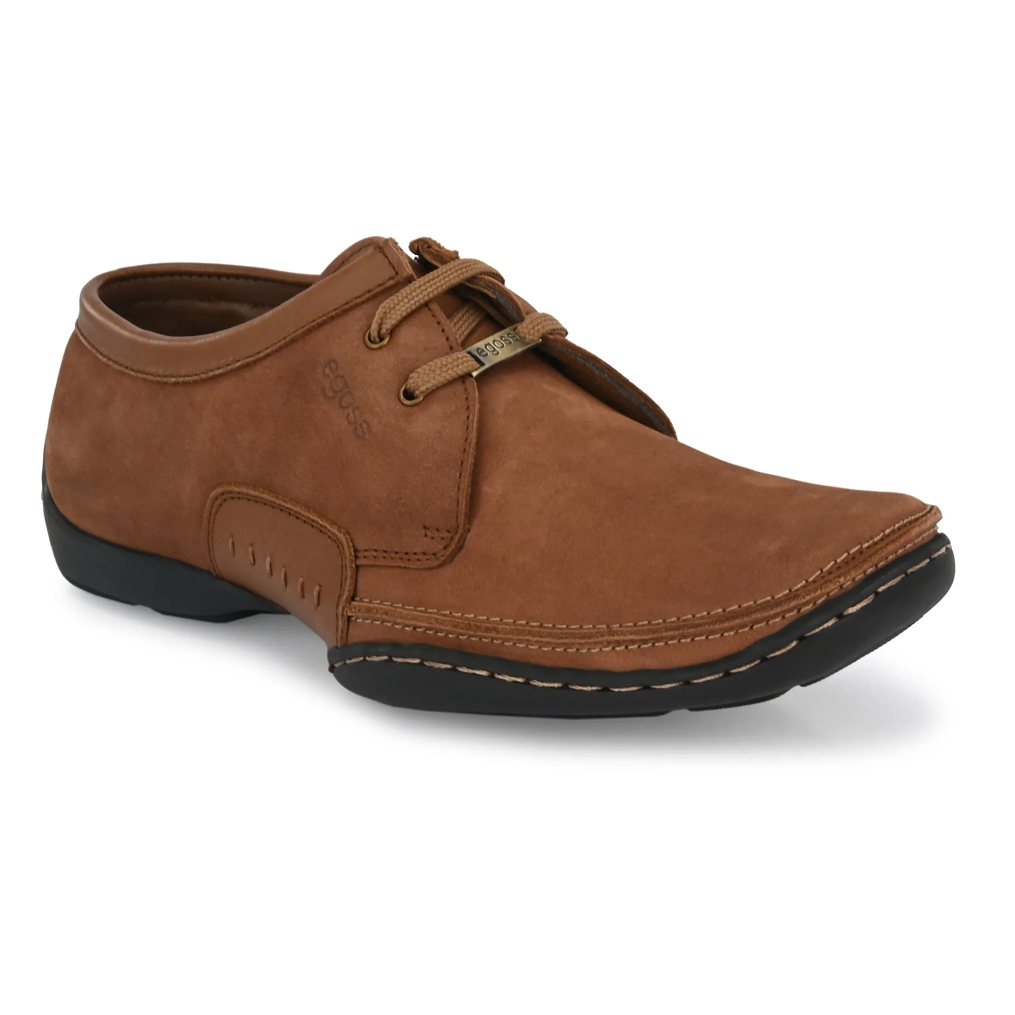 Egoss Casual Derby Lace Up Nubuck Leather Shoes For Men
