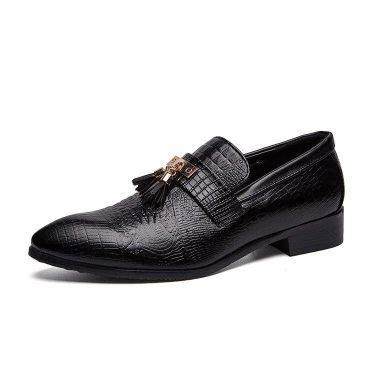 Elegant men's  snake skin leather wedding  business formal shoes