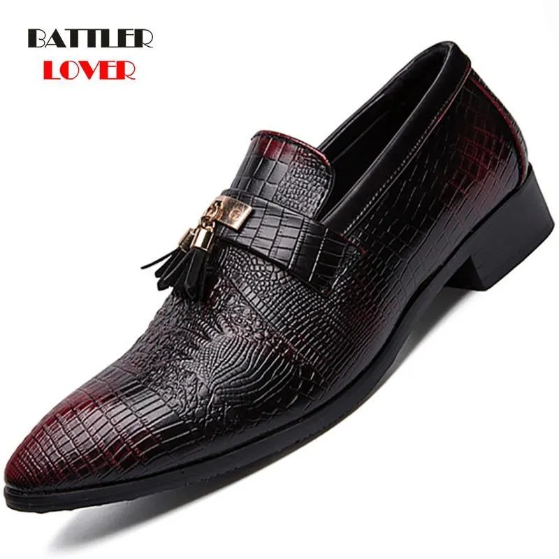 Elegant men's  snake skin leather wedding  business formal shoes