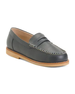ELEPHANTITO Leather Penny Loafers (Toddler, Little Kid, Big Kid)