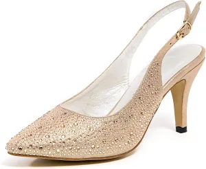 Elyssa Slingback Beaded 3" Heels