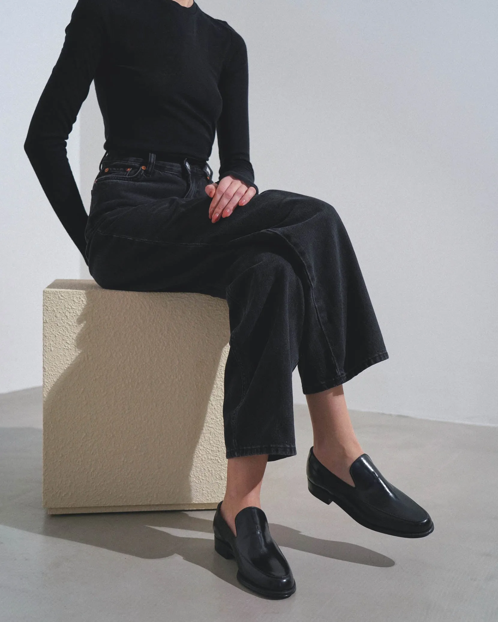 Enzo black loafers
