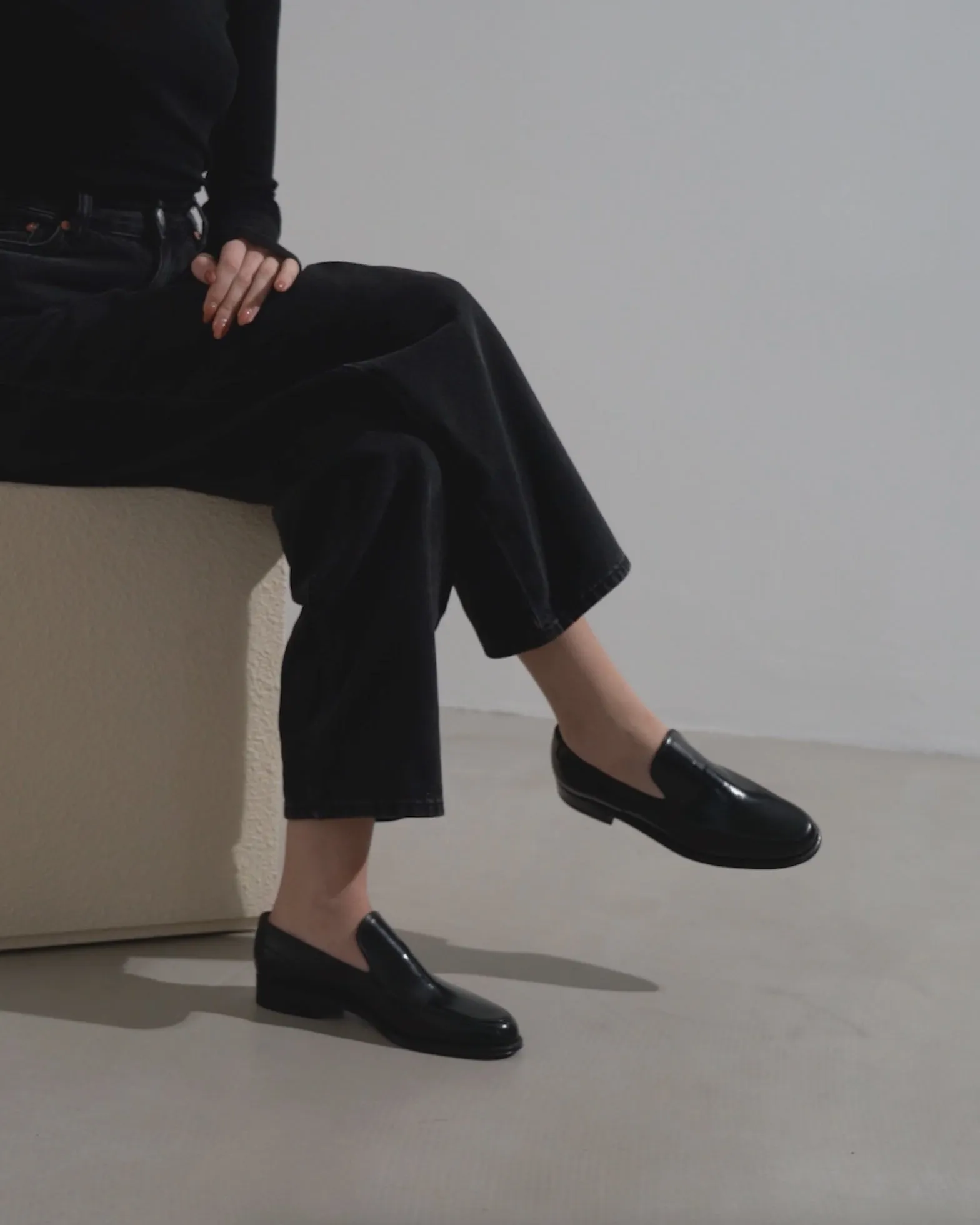 Enzo black loafers