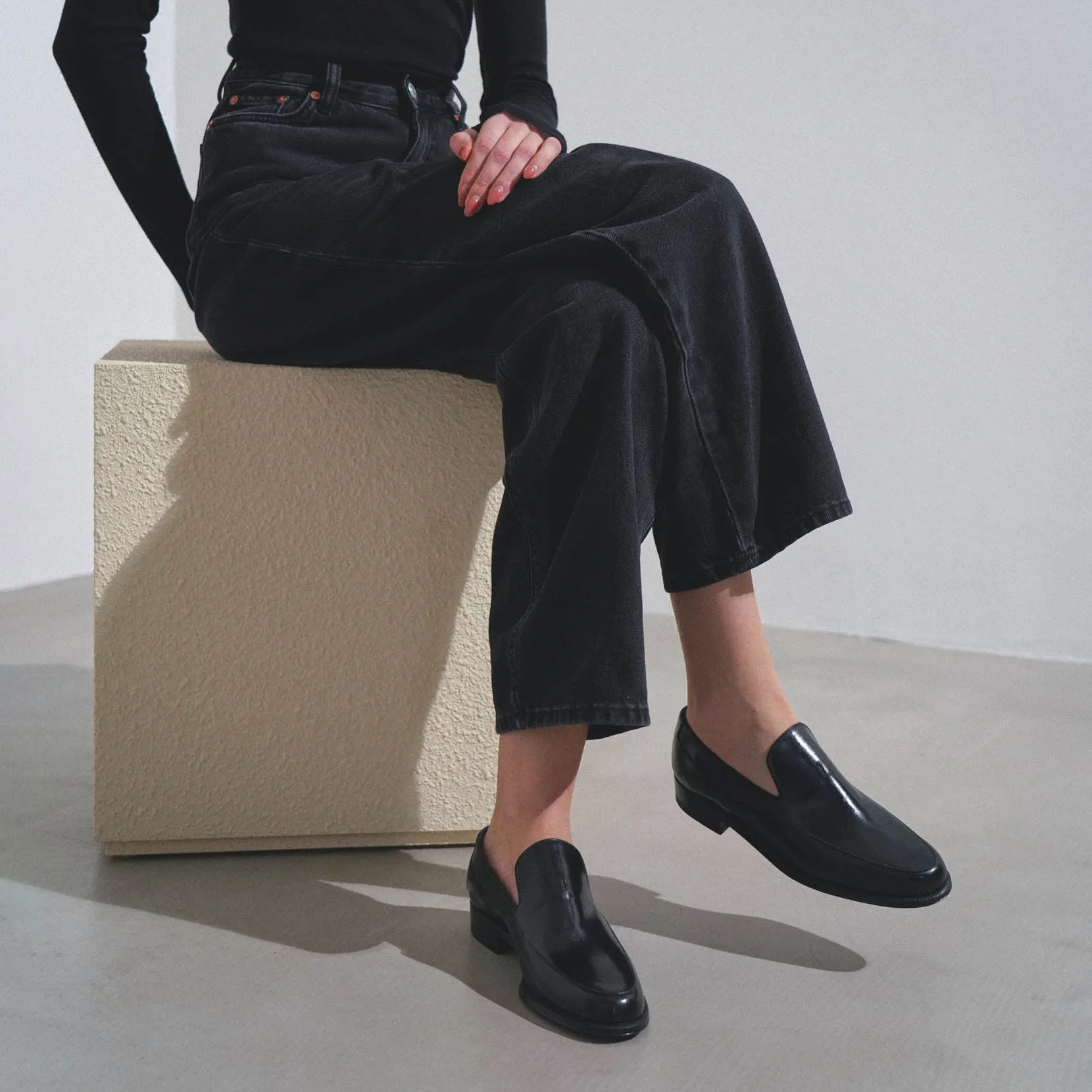 Enzo black loafers