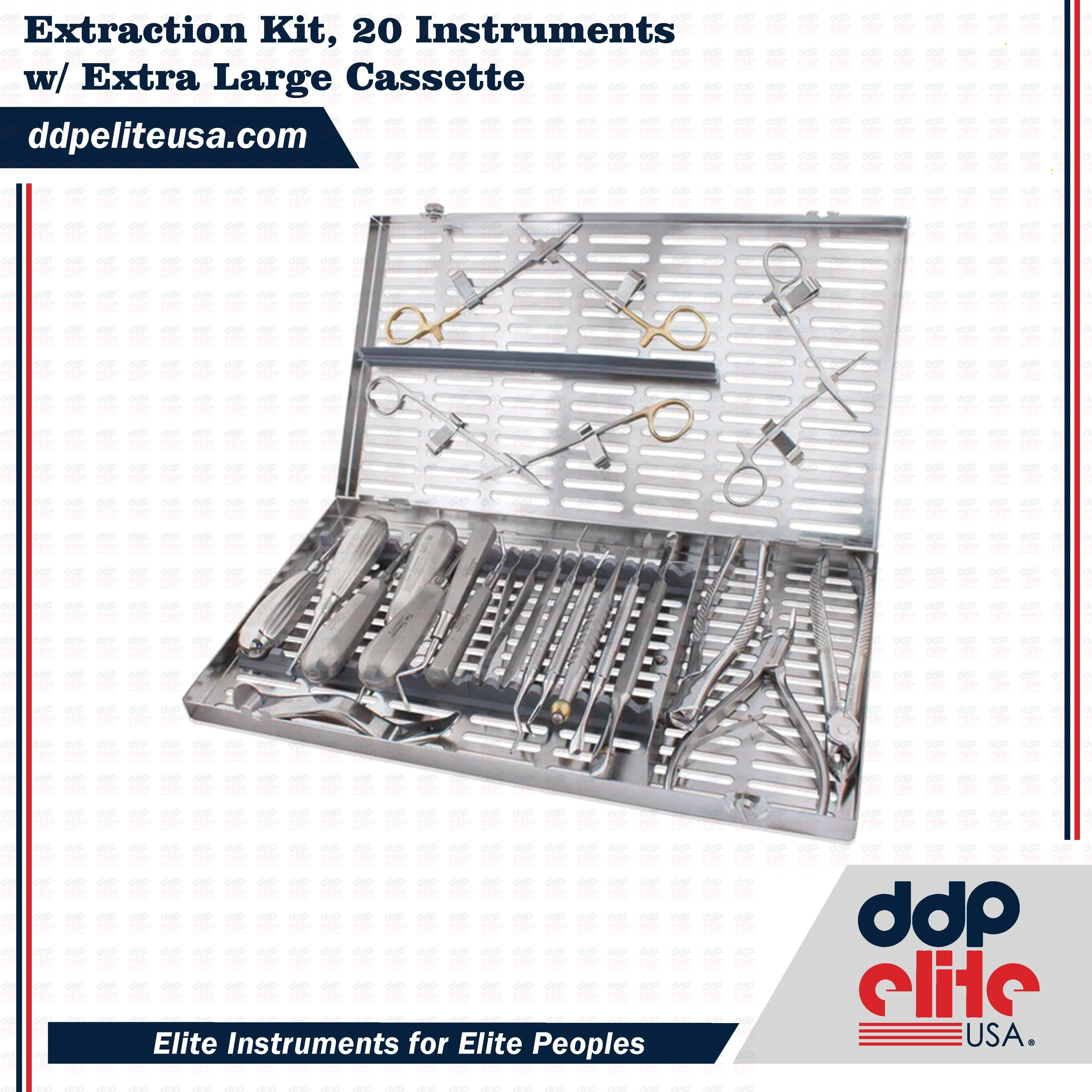 Extraction Kit, 20 Instruments w/ Extra Large Cassette