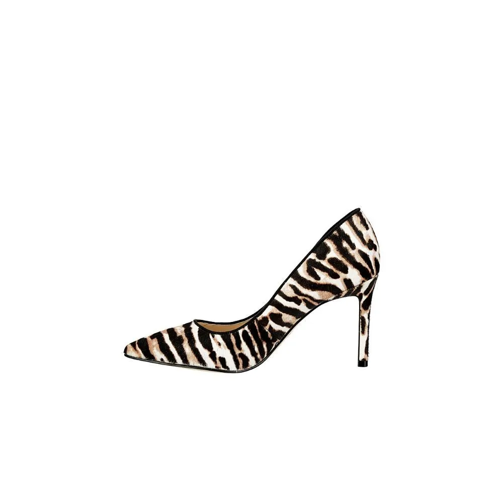 Ezra White Multi Pony Nine West Pumps