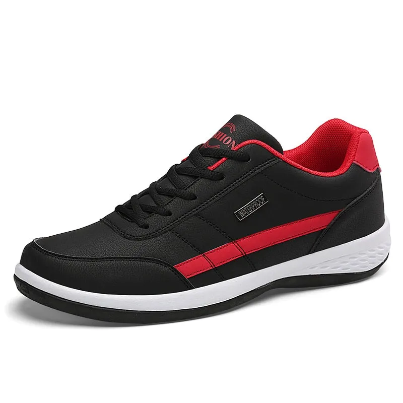 Faux Leather Casual Sneakers