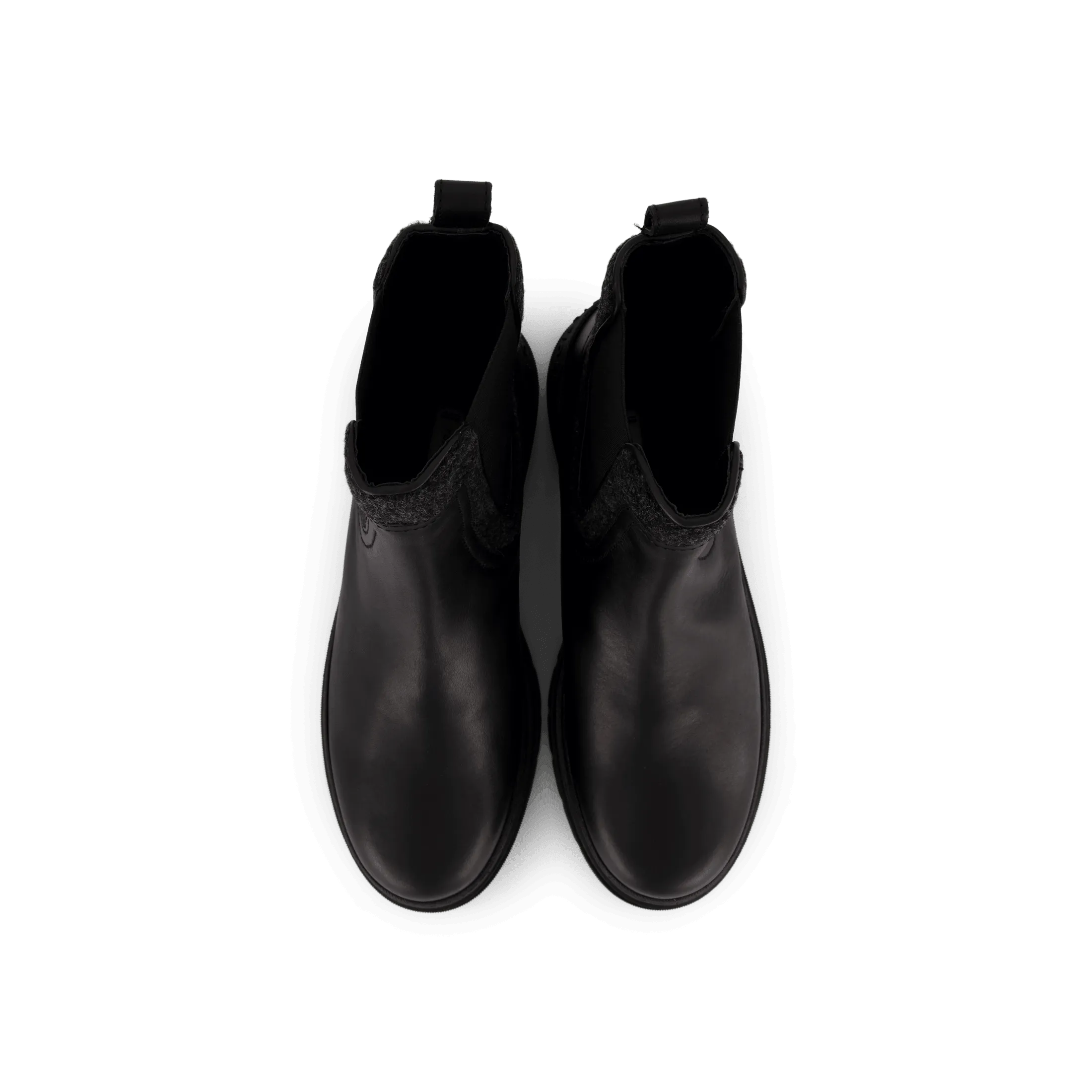 Feminine Felt Chelsea Bootie Black