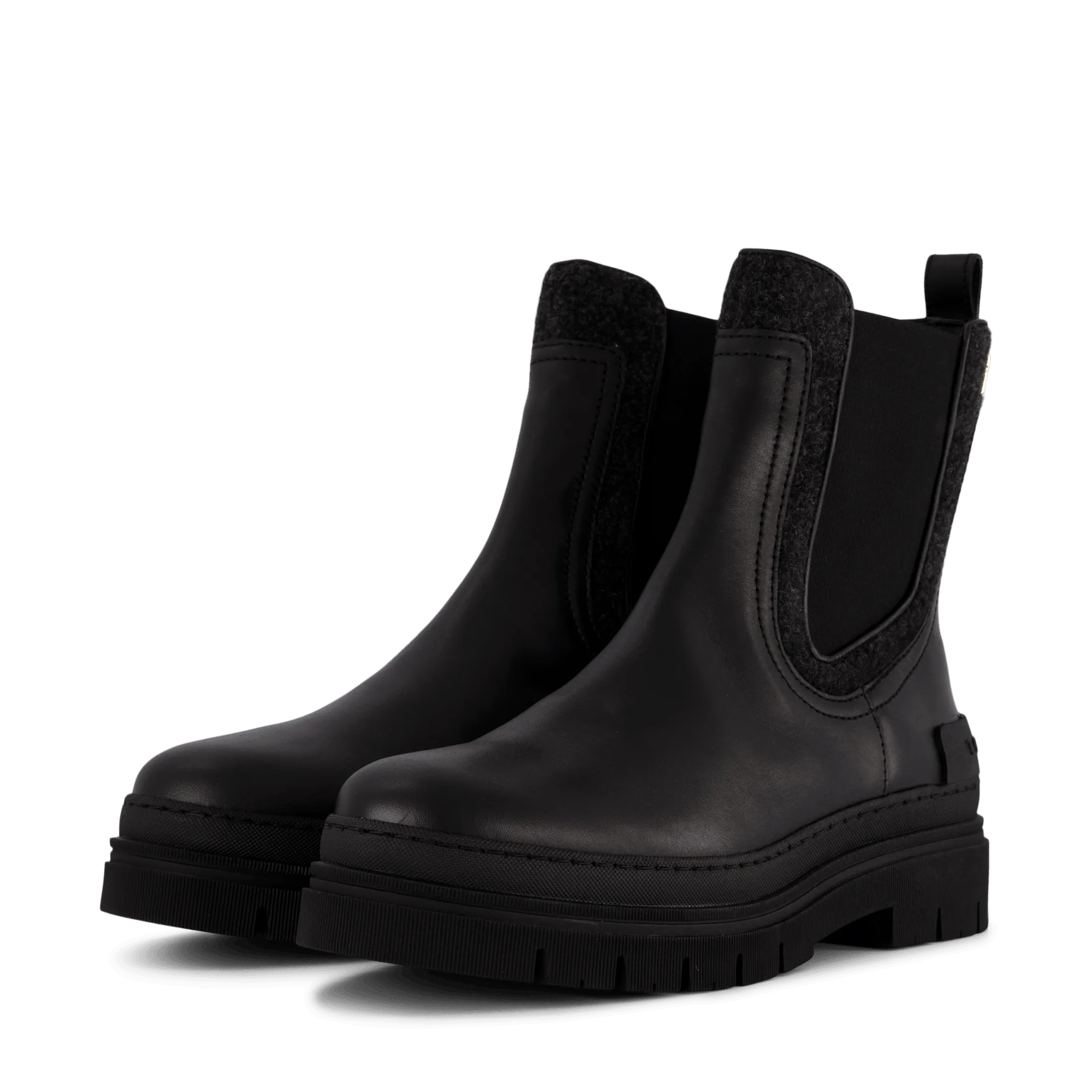 Feminine Felt Chelsea Bootie Black