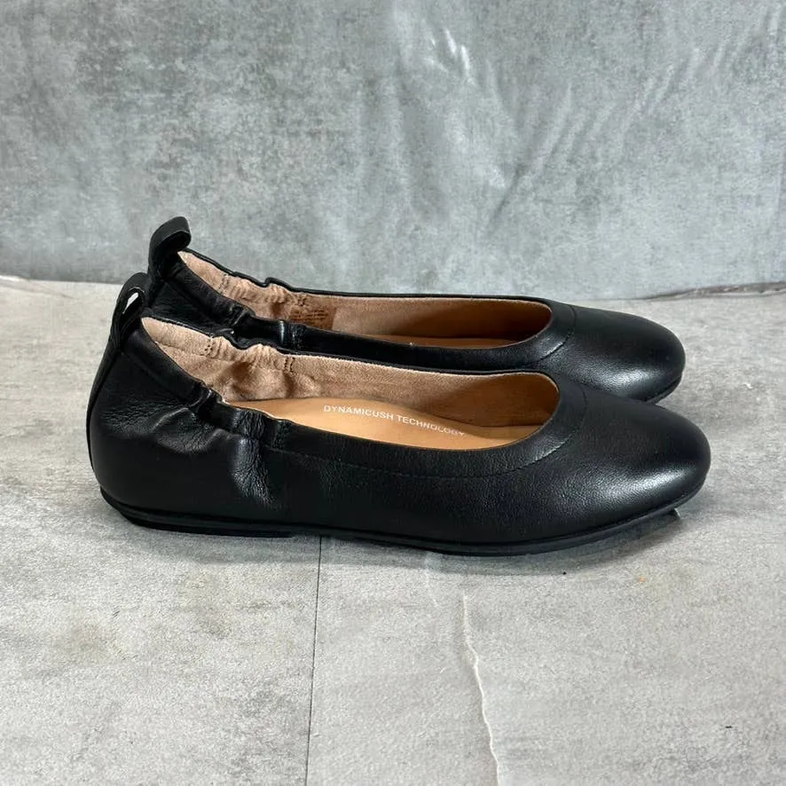 FITFLOP Women's Black Leather Allegro Round-Toe Ballerina Flats SZ 5