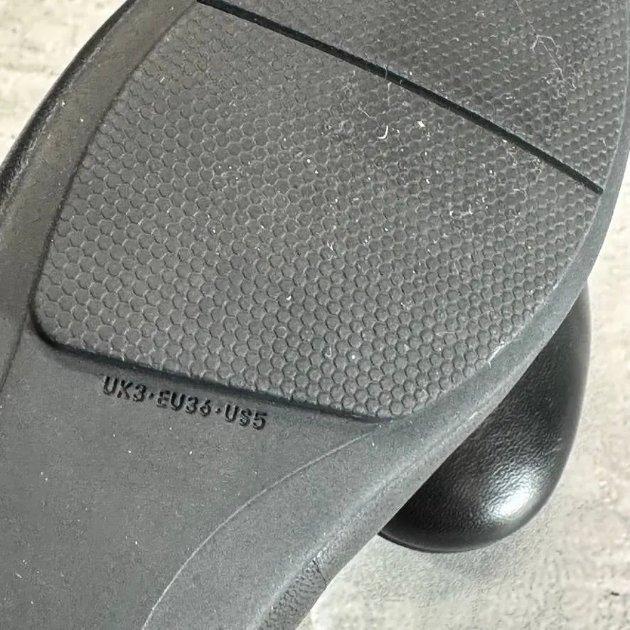 FITFLOP Women's Black Leather Allegro Round-Toe Ballerina Flats SZ 5