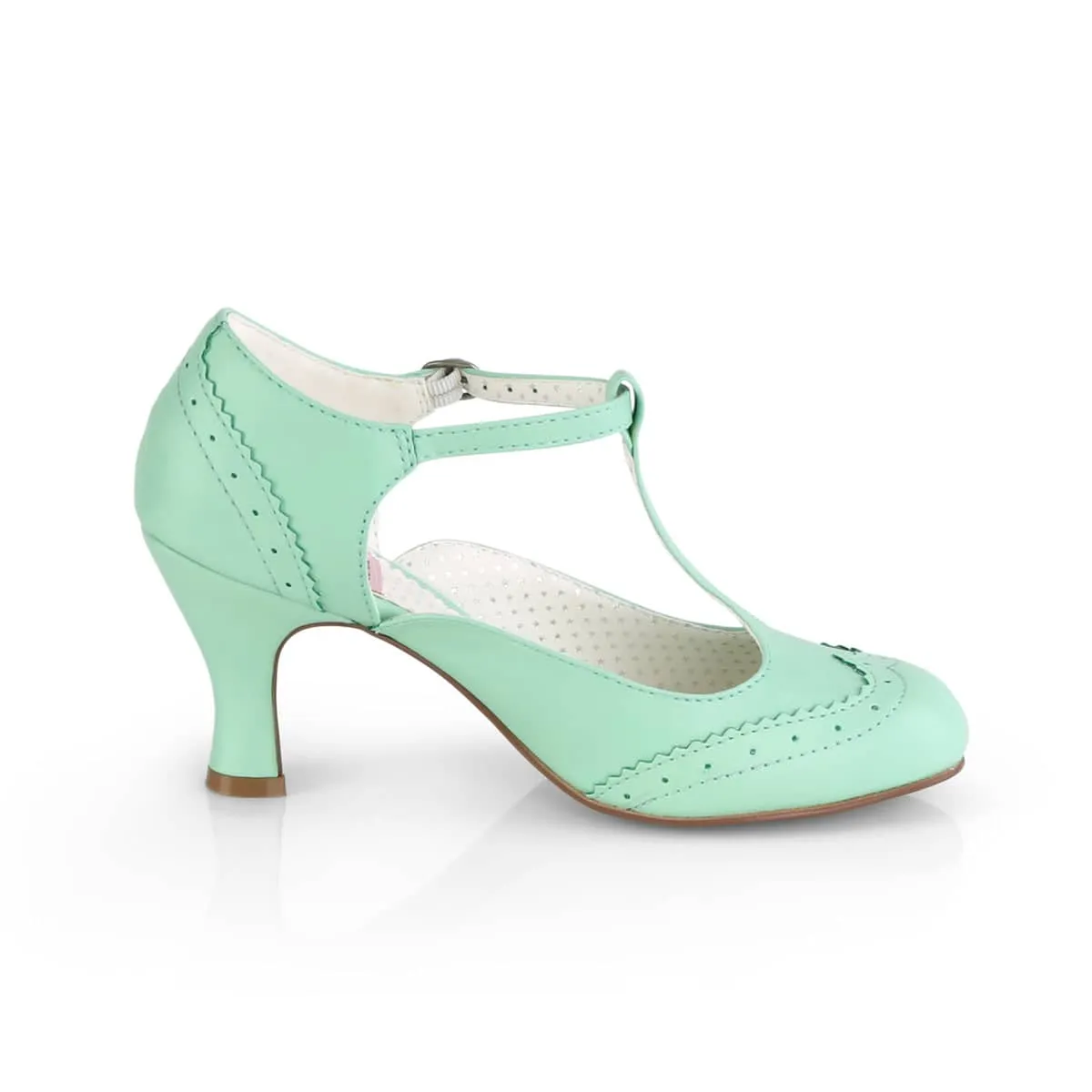 Flapper 26 Mint Green Kitten Heels