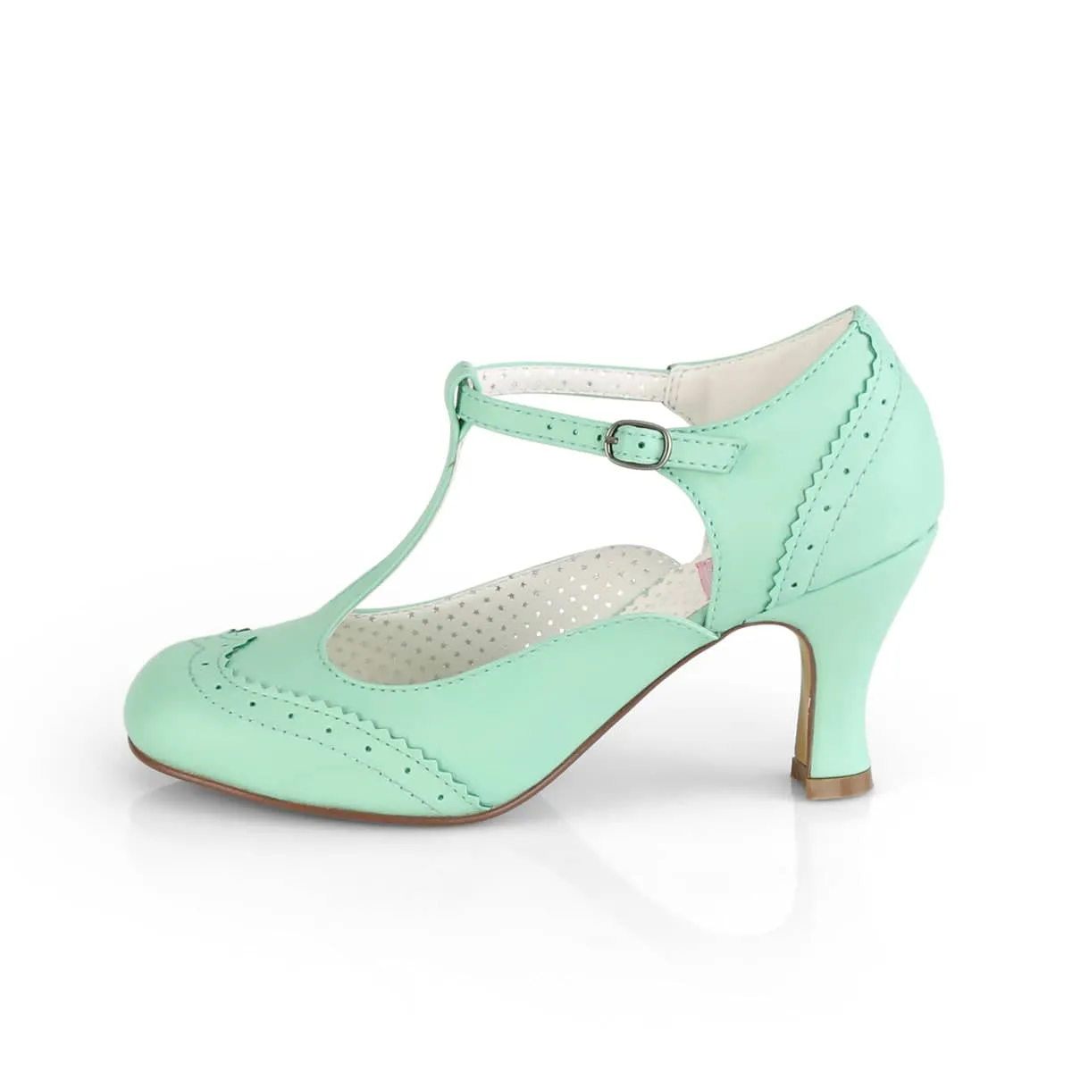 Flapper 26 Mint Green Kitten Heels