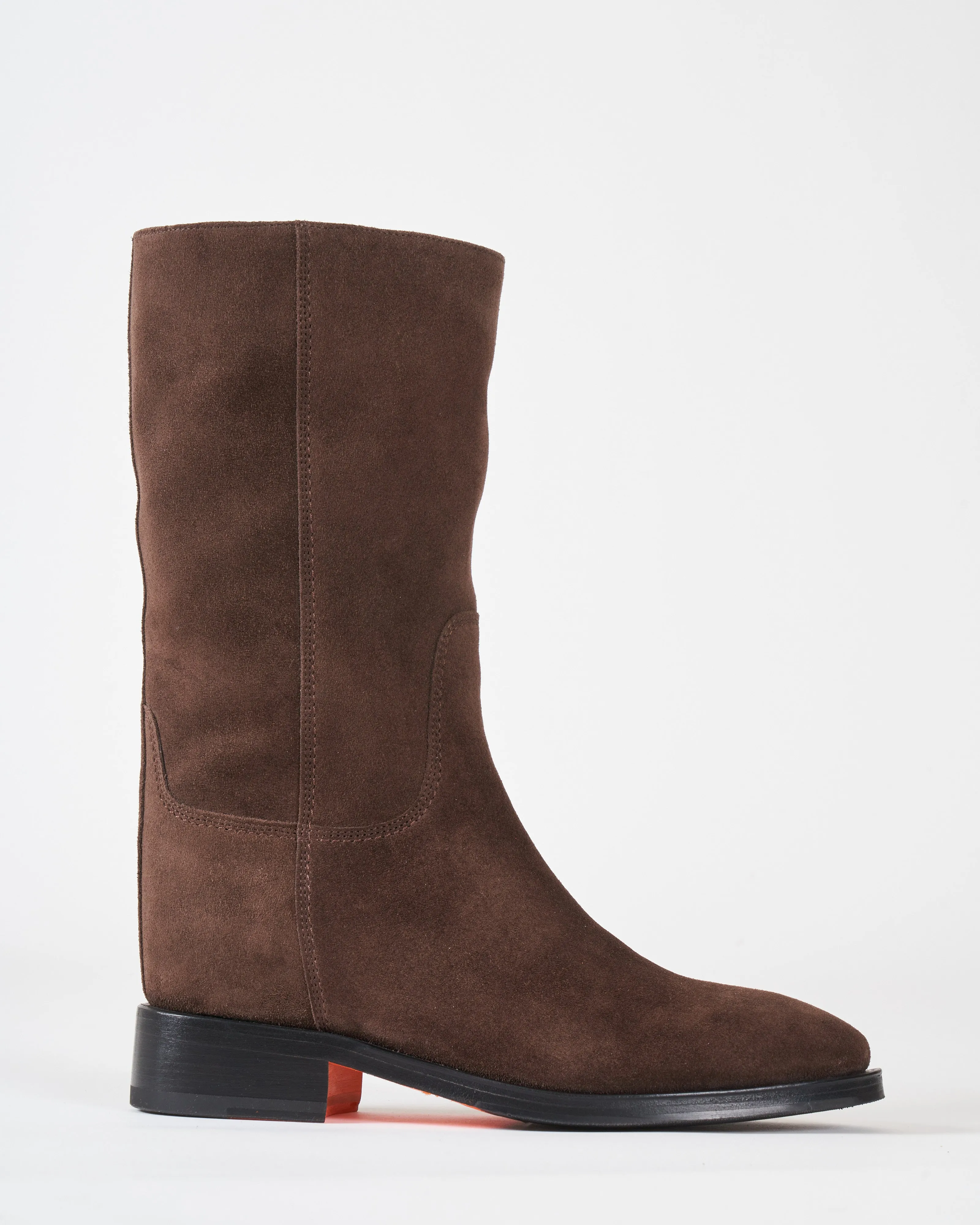 fleeces boot - dark brown suede