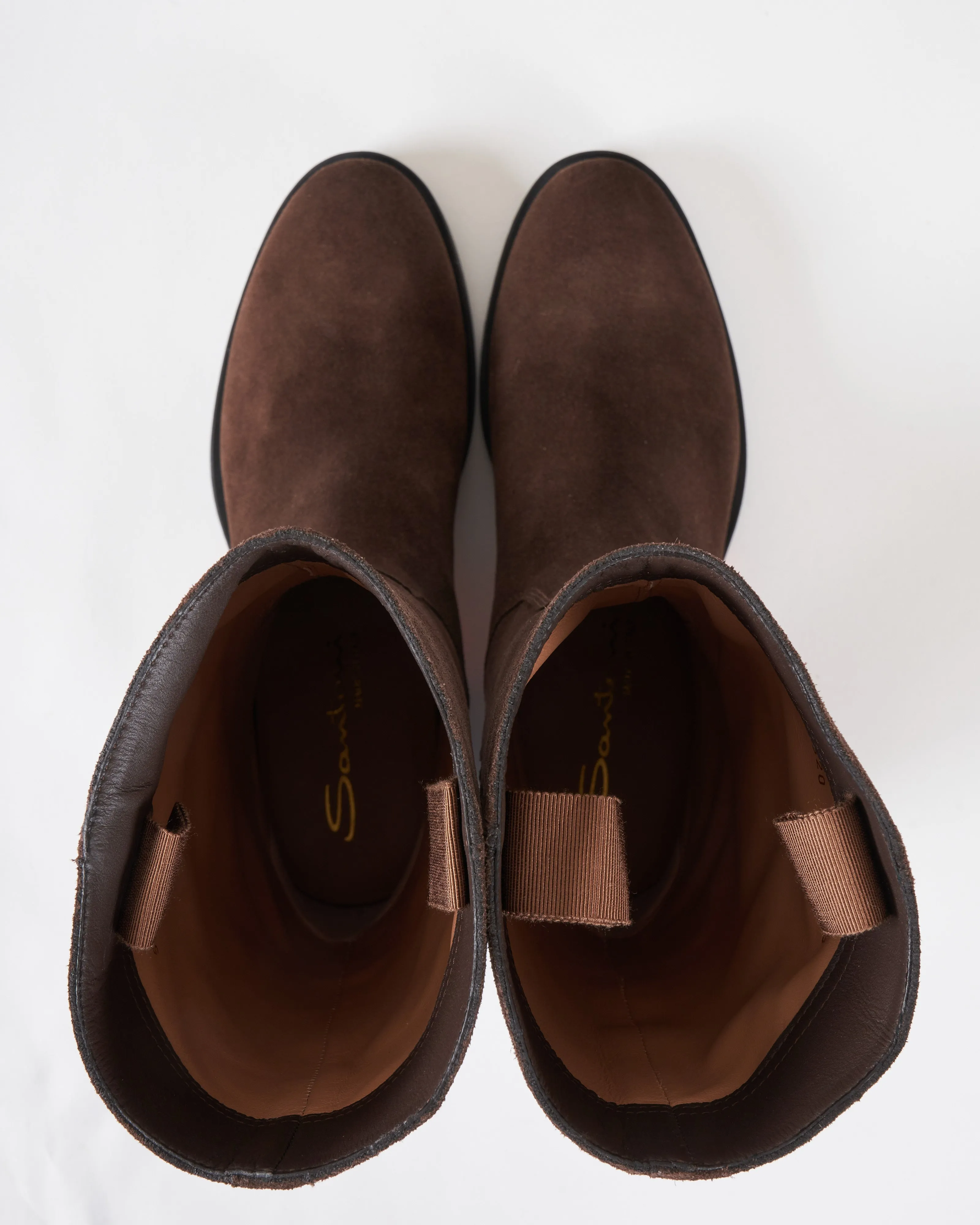 fleeces boot - dark brown suede