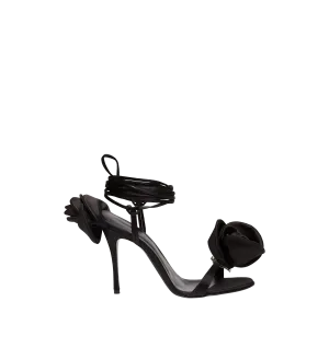 FLOWER SATIN SANDALS (WOMENS)