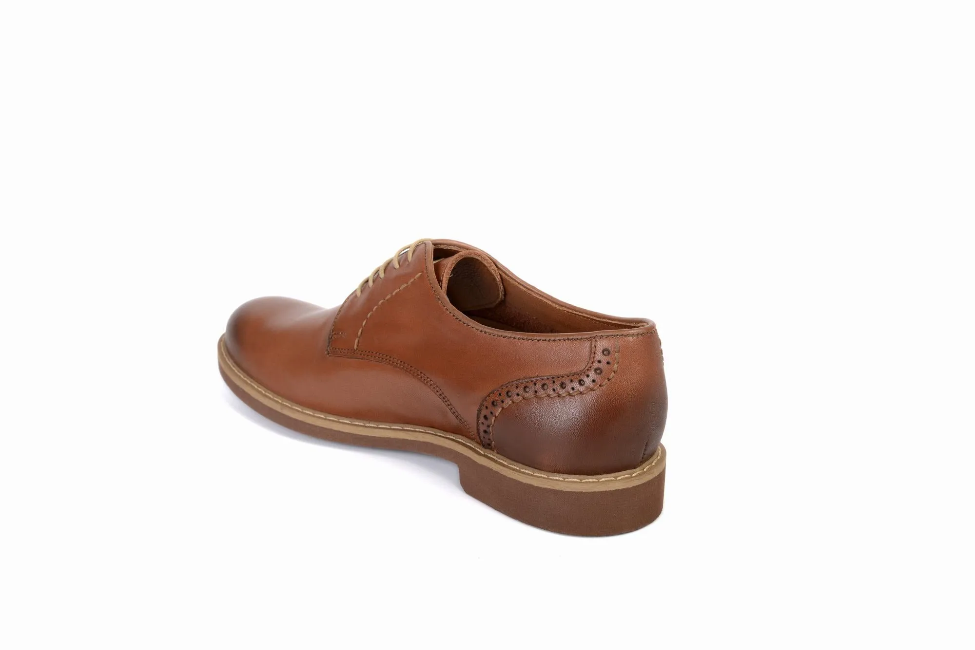 FOOT FEDERATION CITY DERBY PLAIN-TOE MENS SHOE TOBACCO