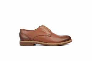 FOOT FEDERATION CITY DERBY PLAIN-TOE MENS SHOE TOBACCO