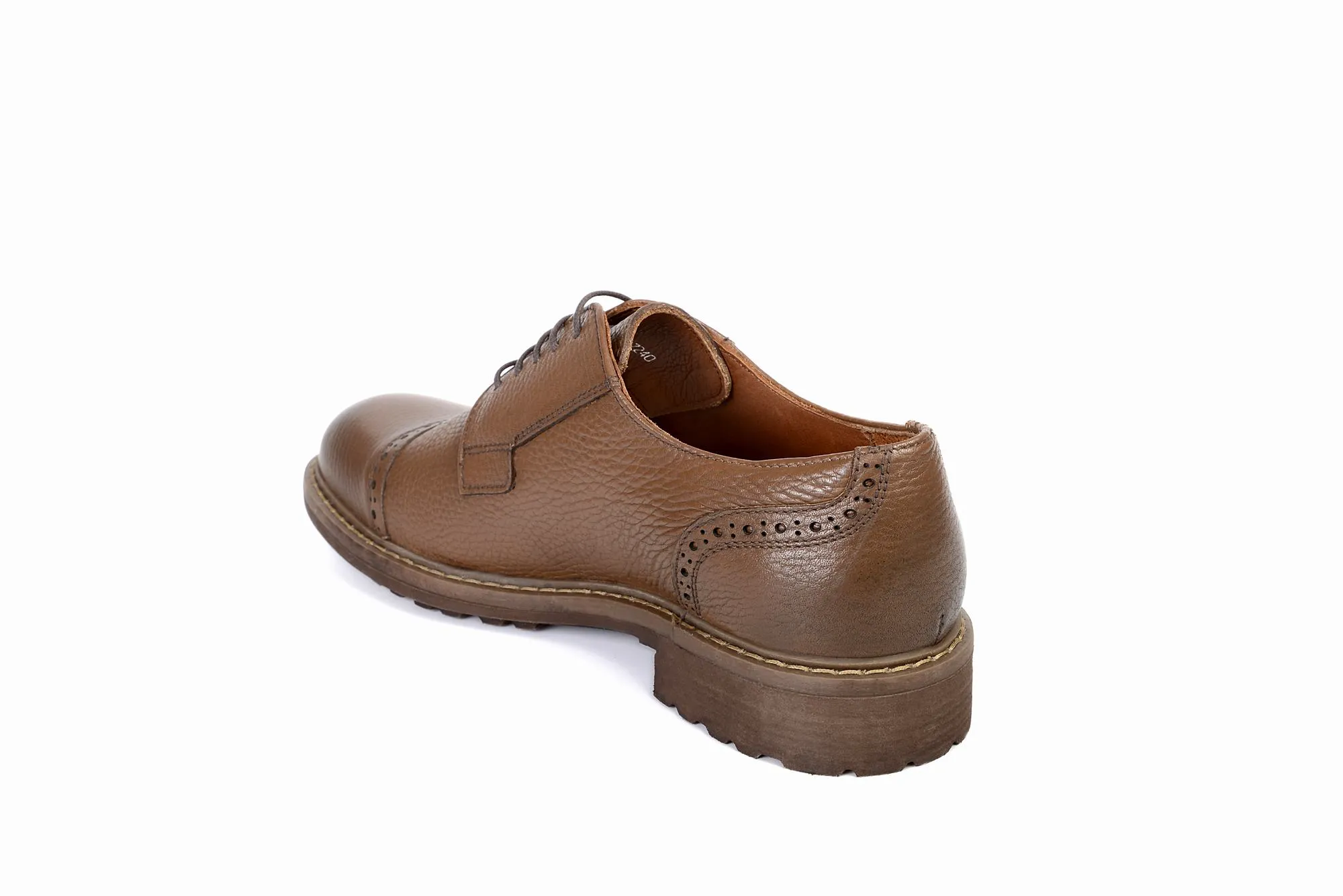 FOOT FEDERATION DERBY CAP-TOE MENS SHOE WALNUT