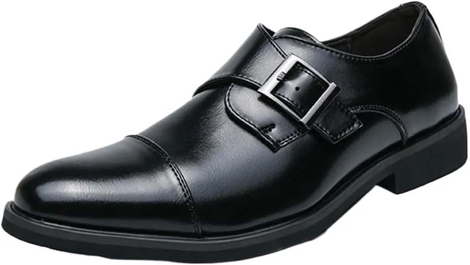 Formal Wedding Shoe Pointed Toe Men Stylish Shoes Leather Dress Mens Brogue Men Lace-Up Business Casual Office Party Wedding Shoe
