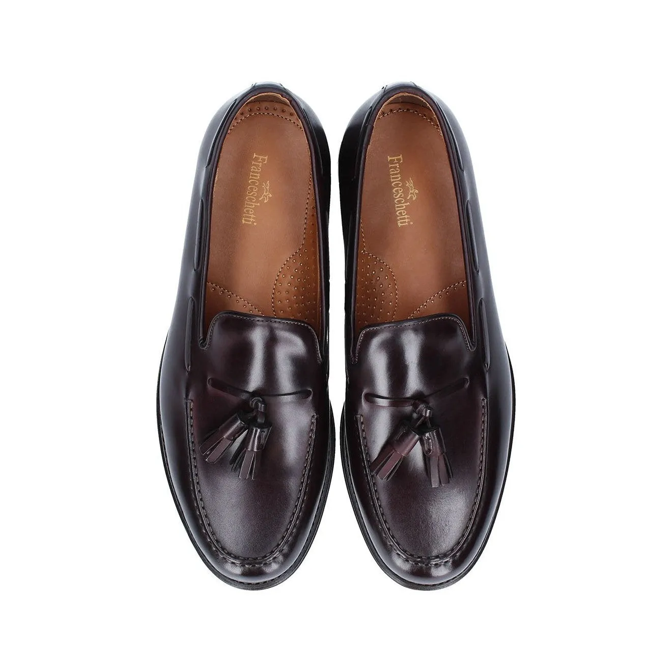 Franceschetti Brighton Men's Shoes Calf-Skin Leather Tassels Loafers (FCCT1028)