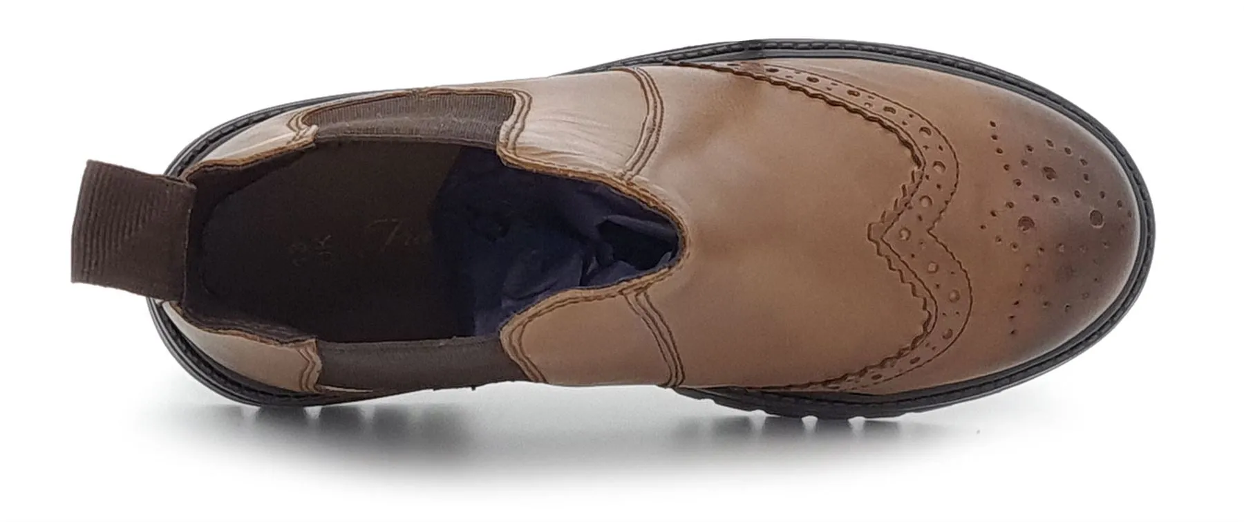 Frank James Grantham Leather Brogue Chelsea Junior Boots