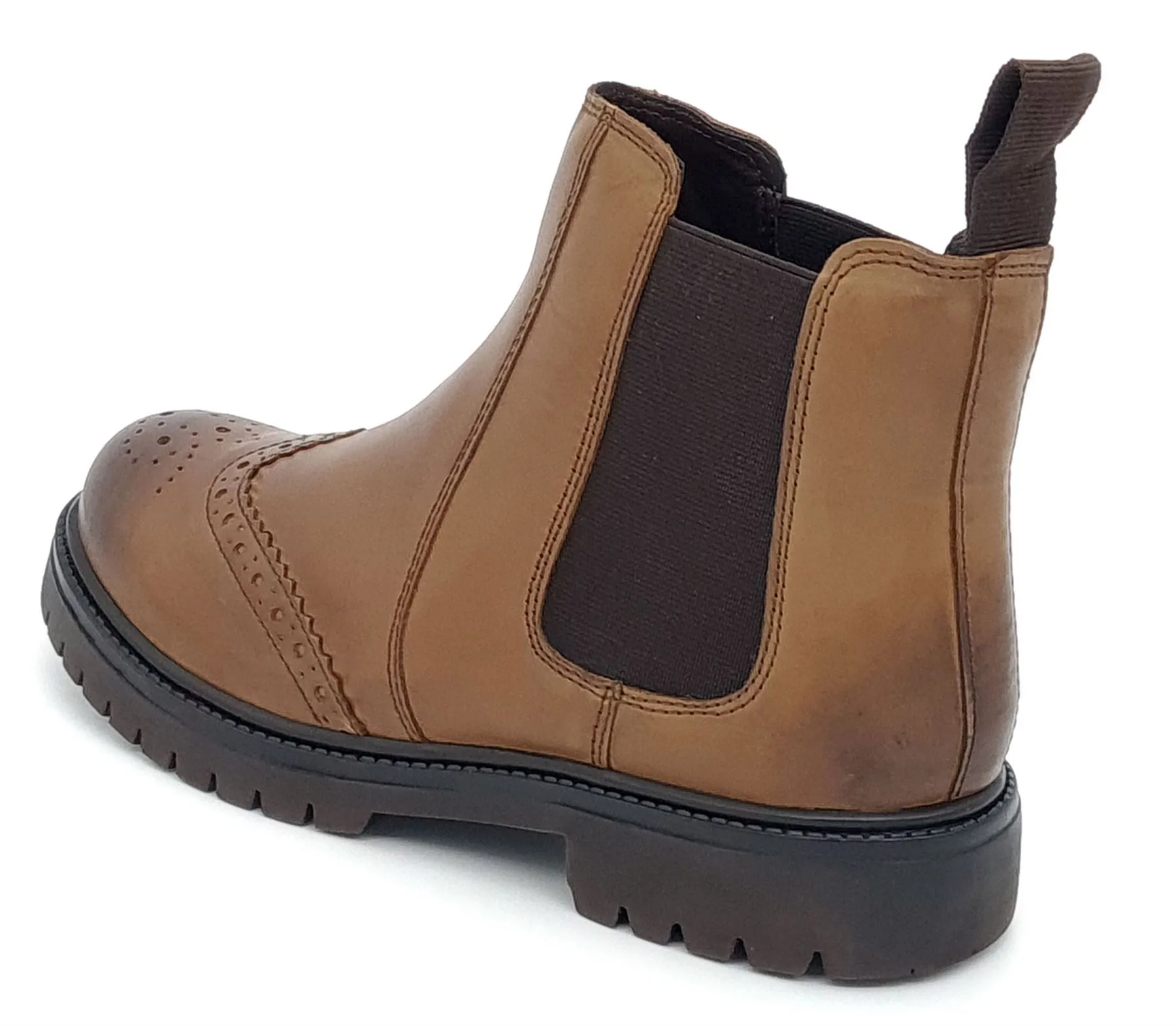 Frank James Grantham Leather Brogue Chelsea Junior Boots