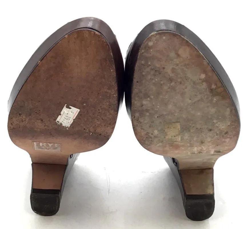 Frye Women's Brown Slingback Heels - Size 9B