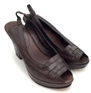 Frye Women's Brown Slingback Heels - Size 9B