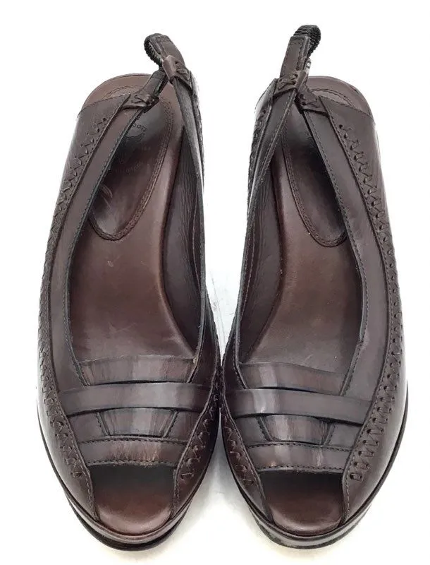 Frye Women's Brown Slingback Heels - Size 9B