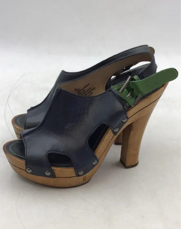 Frye Women's Dara Black Leather Slingback Heel - Size 8M