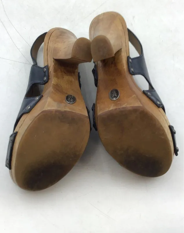 Frye Women's Dara Black Leather Slingback Heel - Size 8M