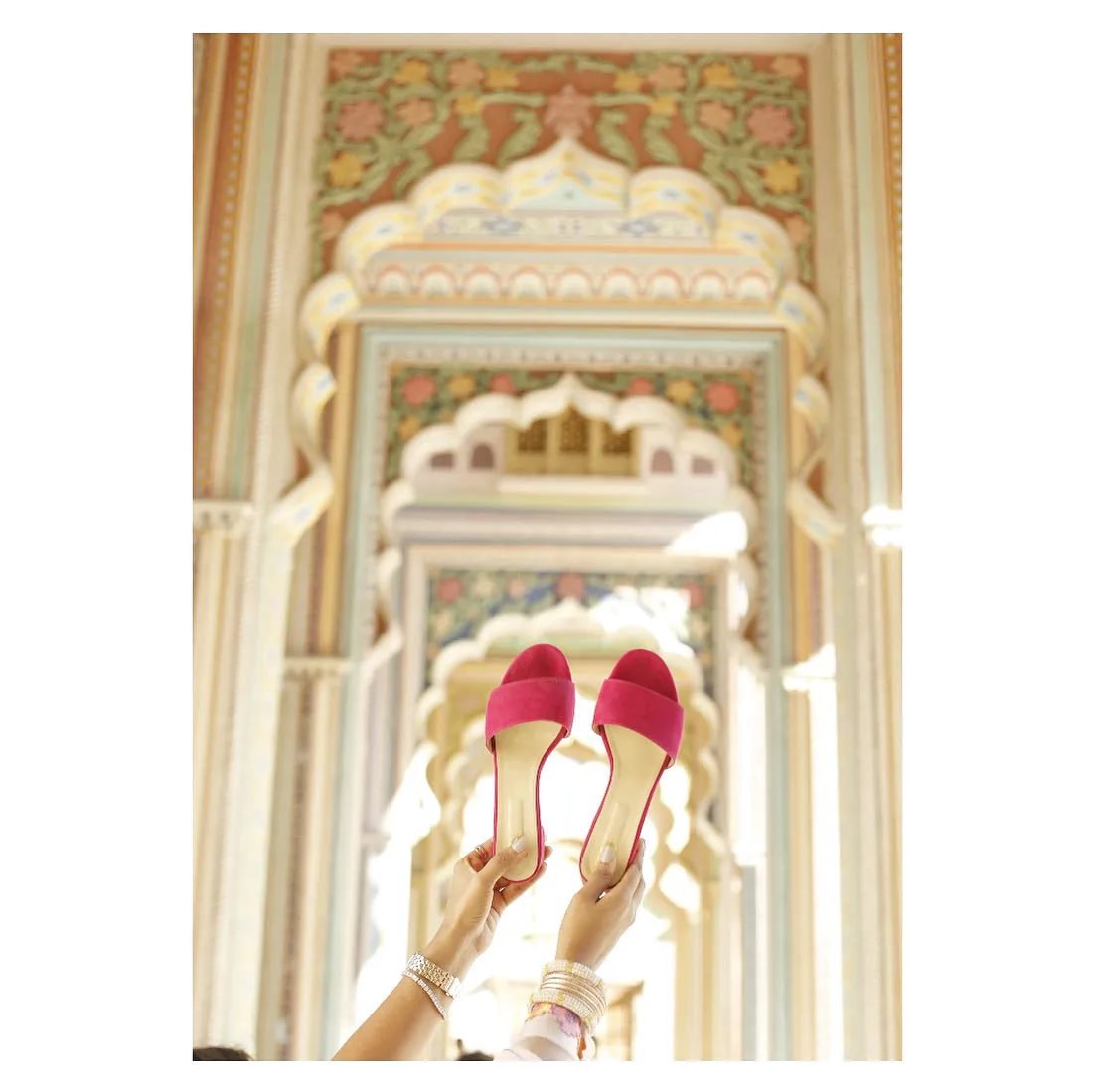 Fuchsia Pink Mid heels