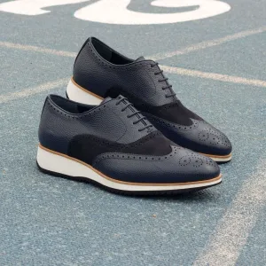 Full Brogue-Pebble Grain, Lux Suede, Blue-Wholesale