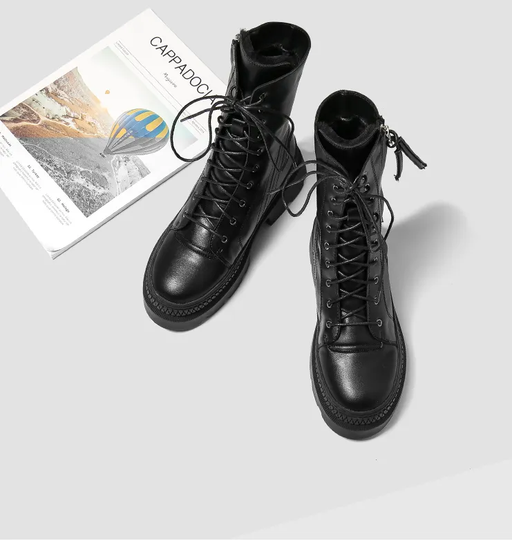 FXSO ZIP AND LACE UP DESIGN CHELSEA BOOTS S530 BLACK