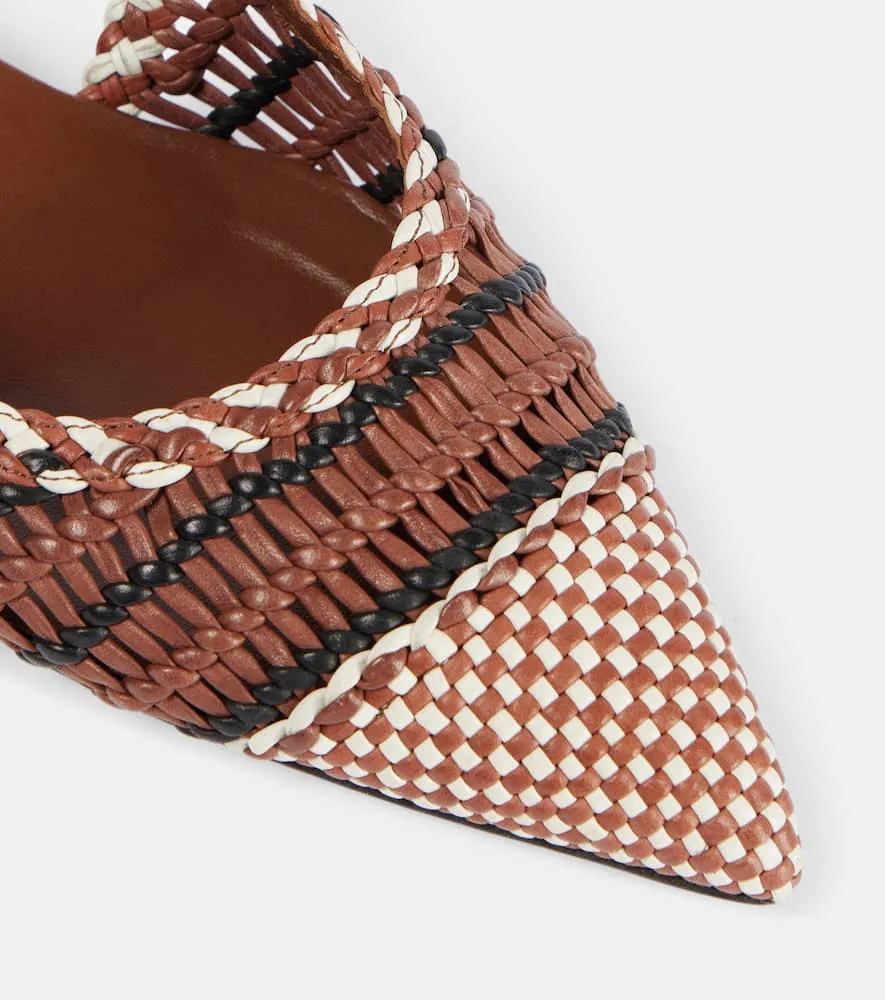Gabriela Hearst Perro braided leather slingback pumps
